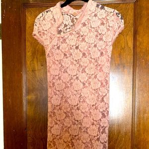 Pink lace tunic
